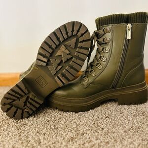 Jennifer Lopez Army Green Combat Boot